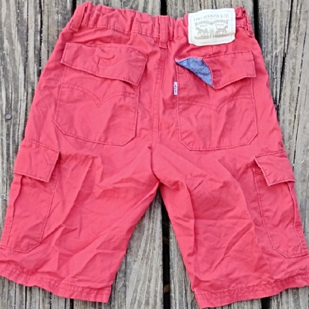 Levi's Denim Shorts in Blue and Red